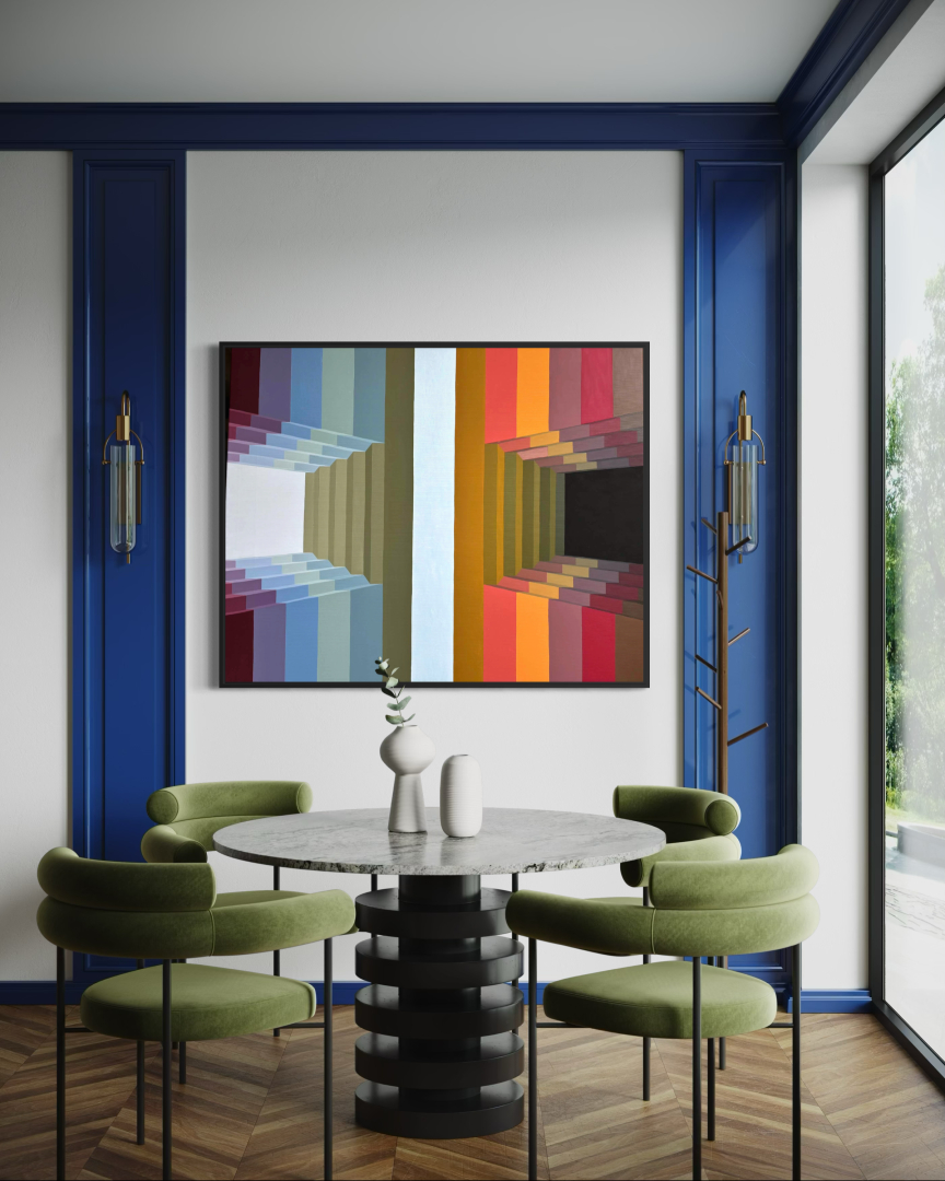 Válaszút, 80x100cm, geometrikus absztrakció, 03